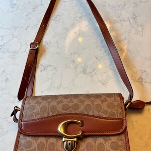 NWOT Coach Studio Shoulder Crossbody Signature Bag Brown and Tan SOLD OUT